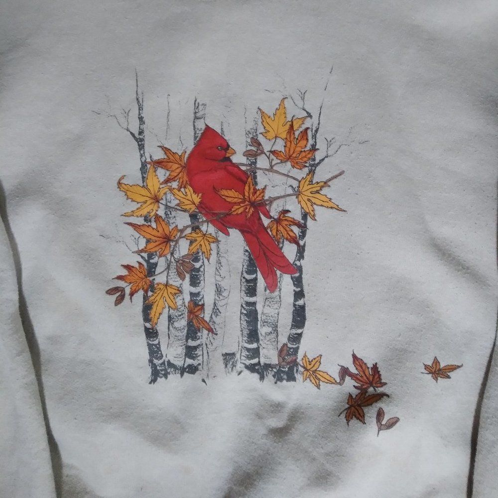 Vintage Morning Sun Cardinal Illustration Crewneck